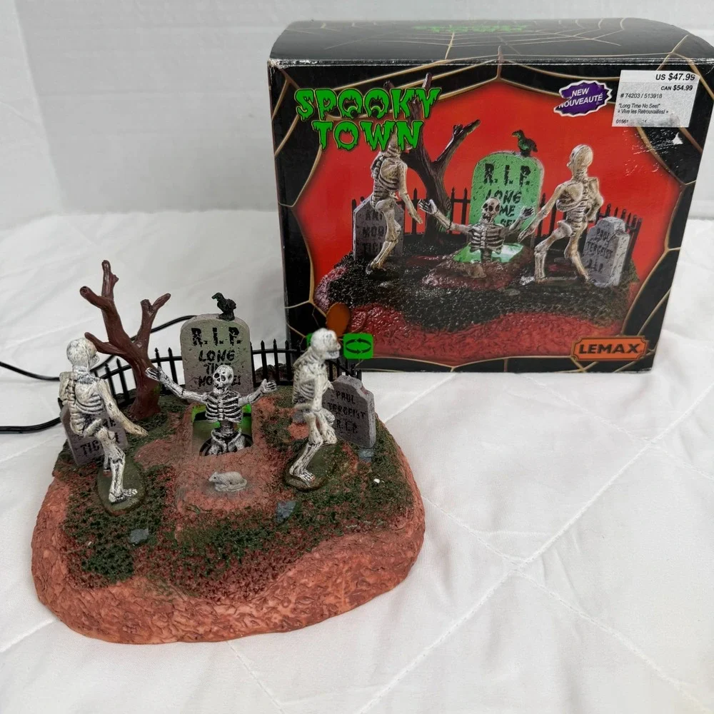 Halloween Lemax Spooky Town Long Time No See 2017 In Box With Cord - Lights Up!